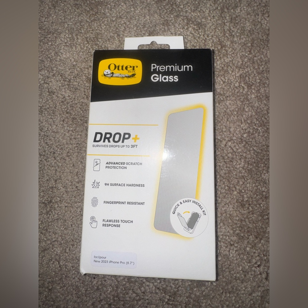 OtterBox Premium Glass Screen Protector for iPhone 15 Pro Max (6.7") - New